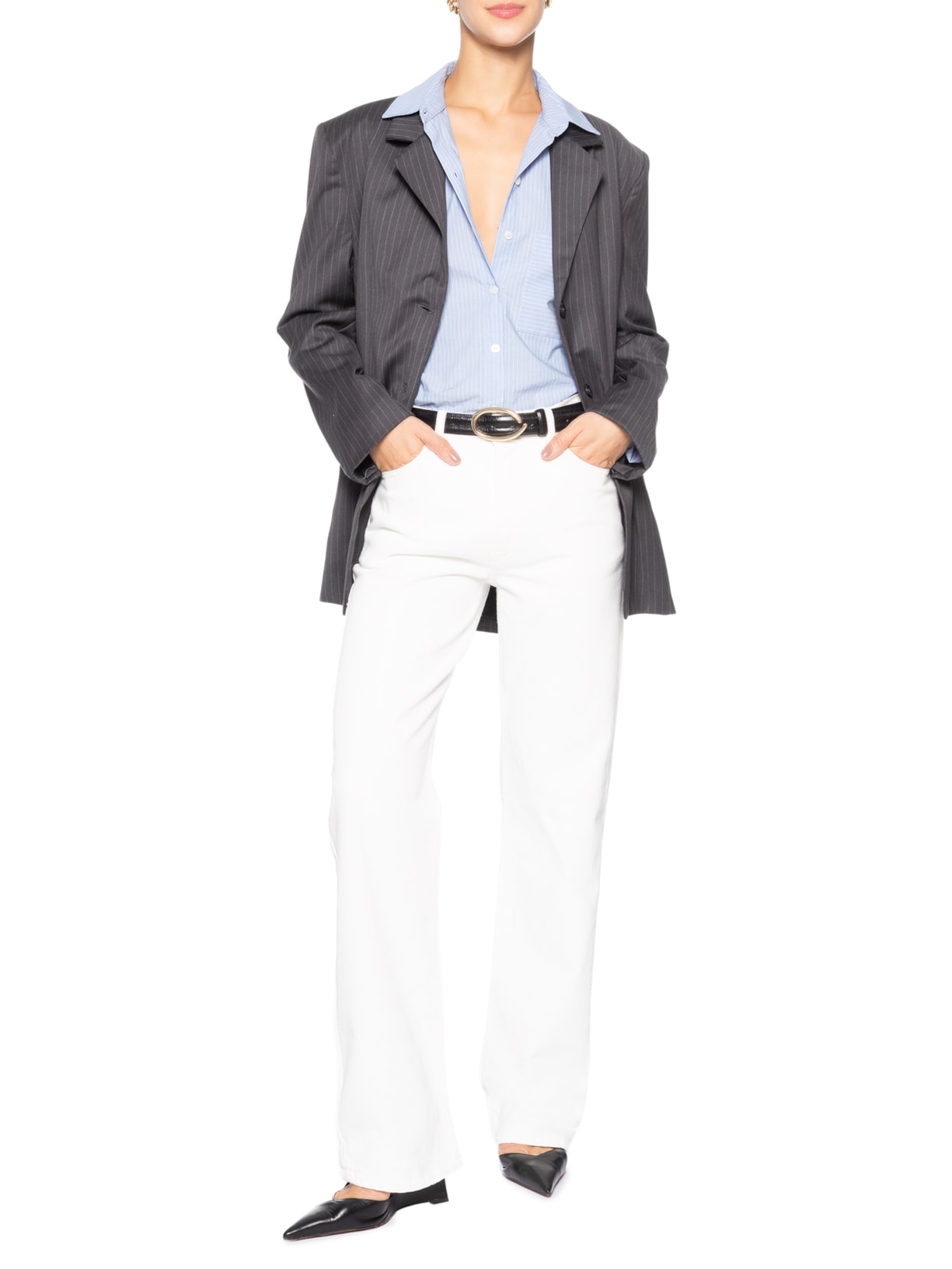 Blazer Feminino Agatha Cinza All Most Vintage