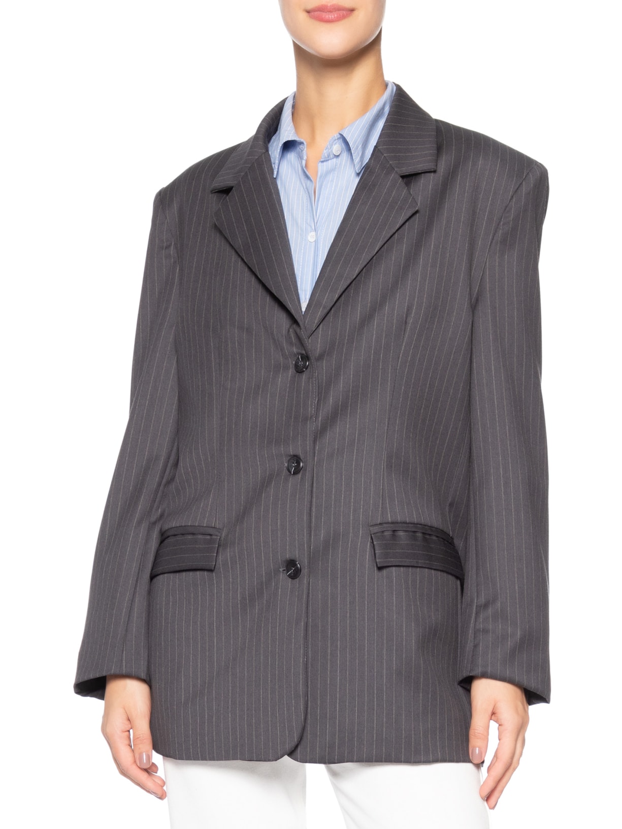 Blazer Feminino Agatha Cinza All Most Vintage