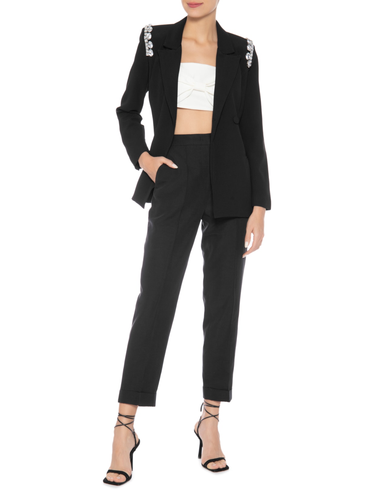 Blazer Feminino Ale Cristais Preto Iorane