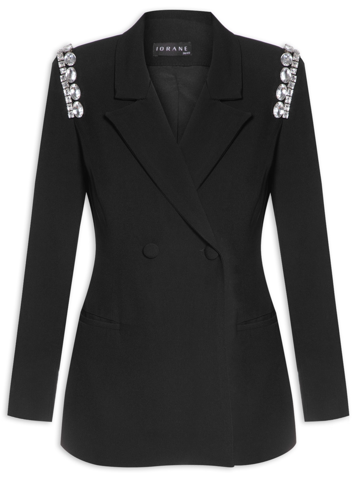 Blazer Feminino Ale Cristais Preto Iorane