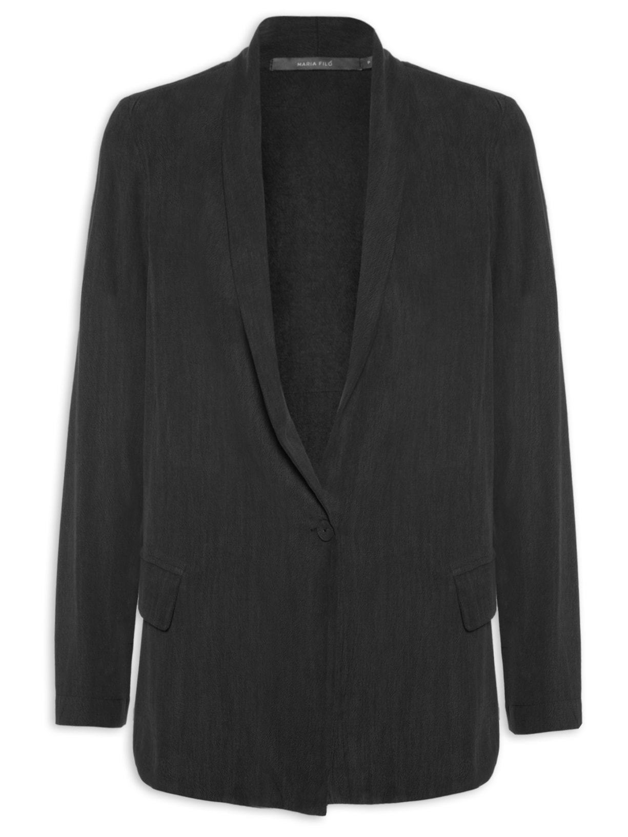Blazer Feminino Alfaiataria Bolsos - Preto