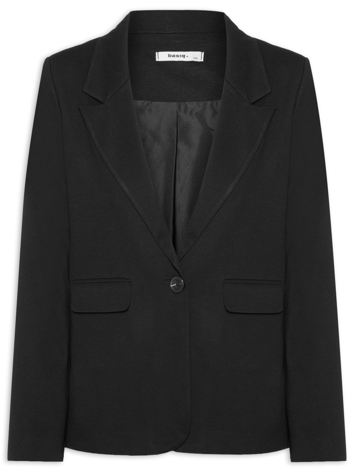 Blazer Feminino Alfaiataria Com Bolsos - Preto