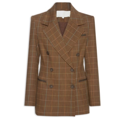 Blazer Feminino Alfaiataria Plus Bia - Marrom