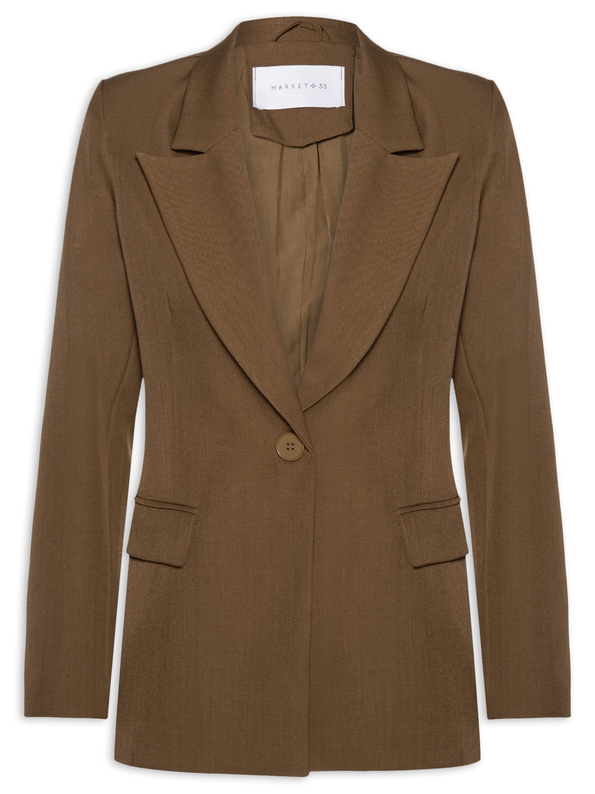 Blazer Feminino Alfaiataria – Marrom
