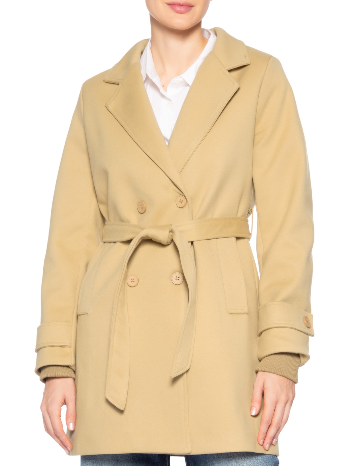 Blazer Feminino Alongado Bege Basiq