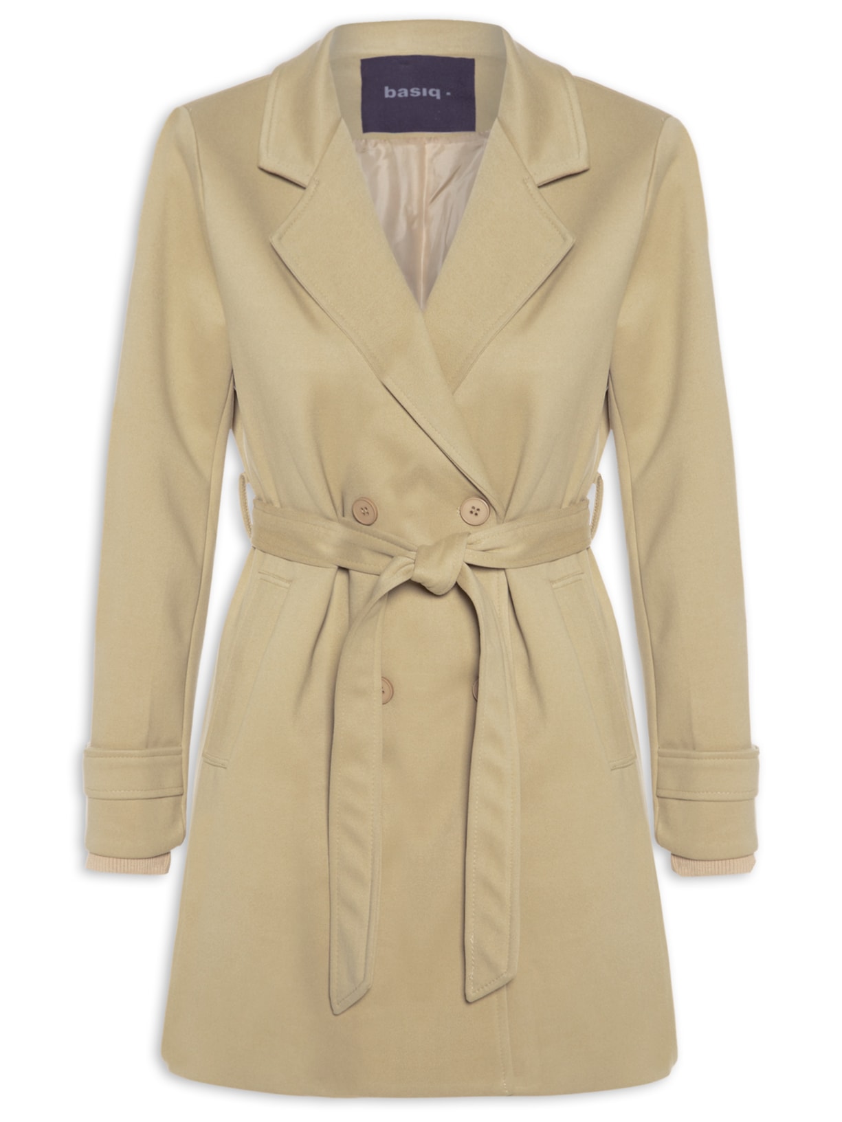 Blazer Feminino Alongado Bege Basiq
