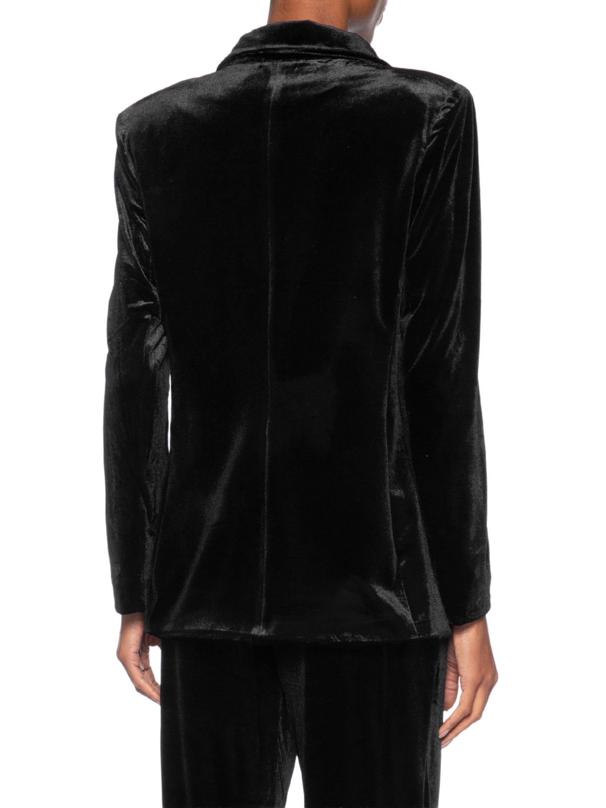 Blazer Feminino Alongado em Veludo – Preto '2Essential