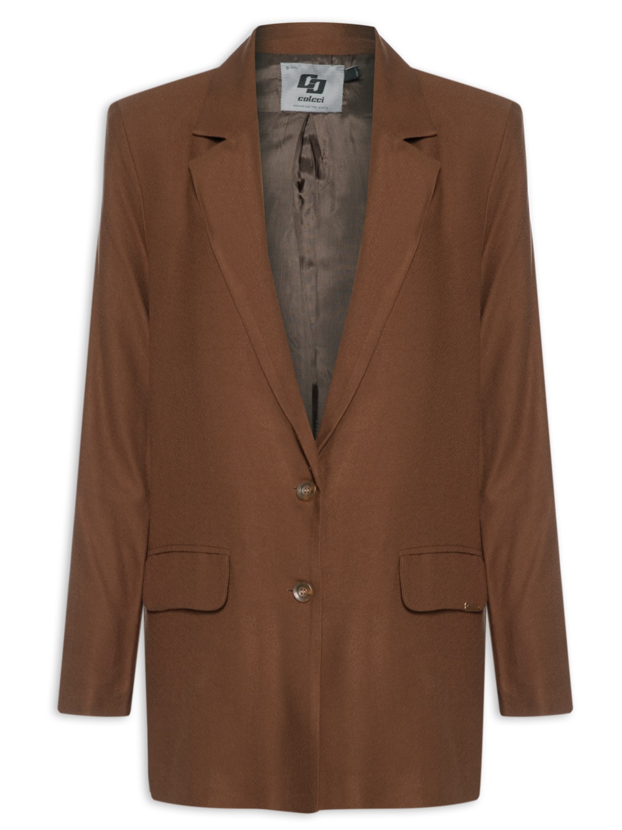 Blazer Feminino Alongado - Marrom