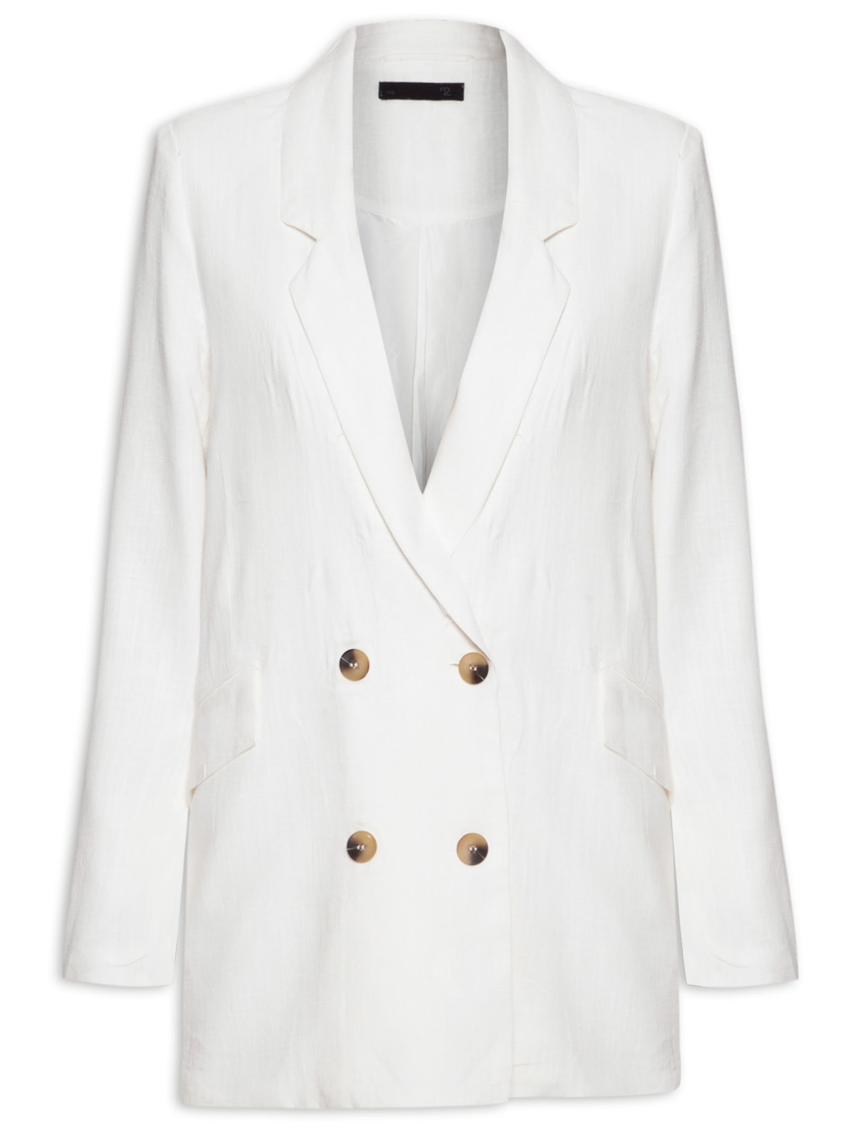 Blazer Feminino Alongado Quatro Botões - Off White