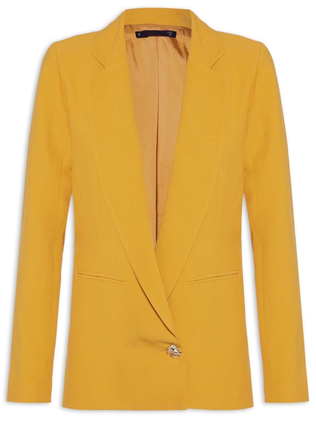 Blazer Feminino Alongando Em Crepe Amarelo  '2Essential