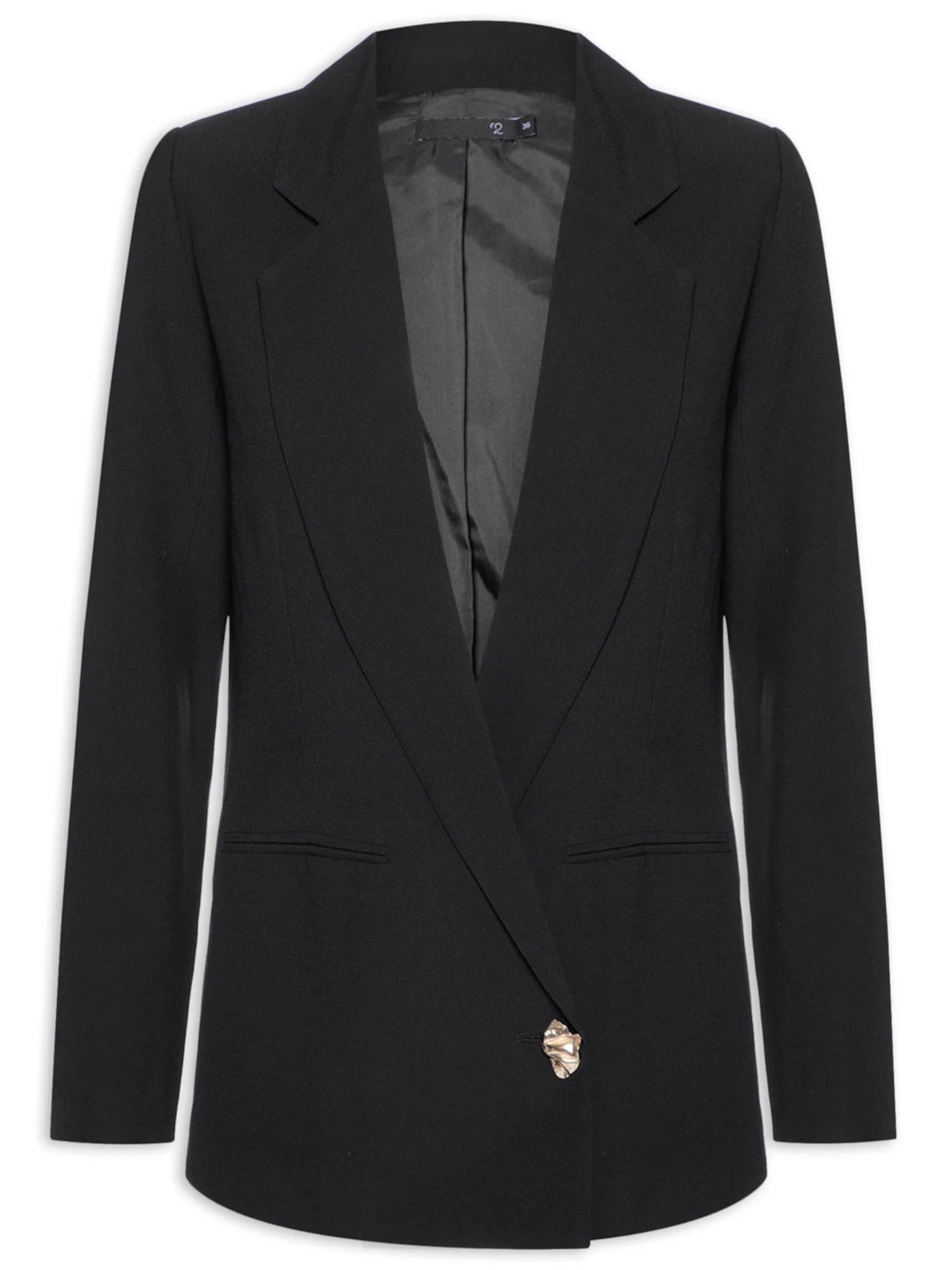 Blazer Feminino Alongando Em Crepe Preto  '2Essential