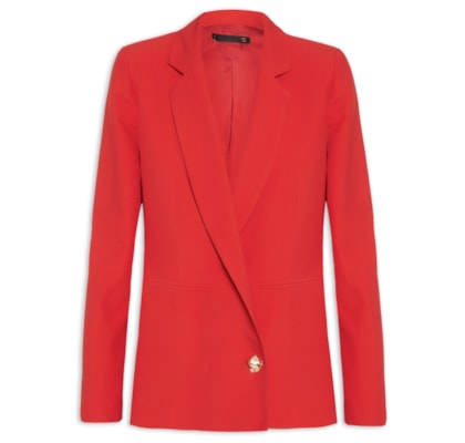 Blazer Feminino Alongando Em Crepe - Vermelho