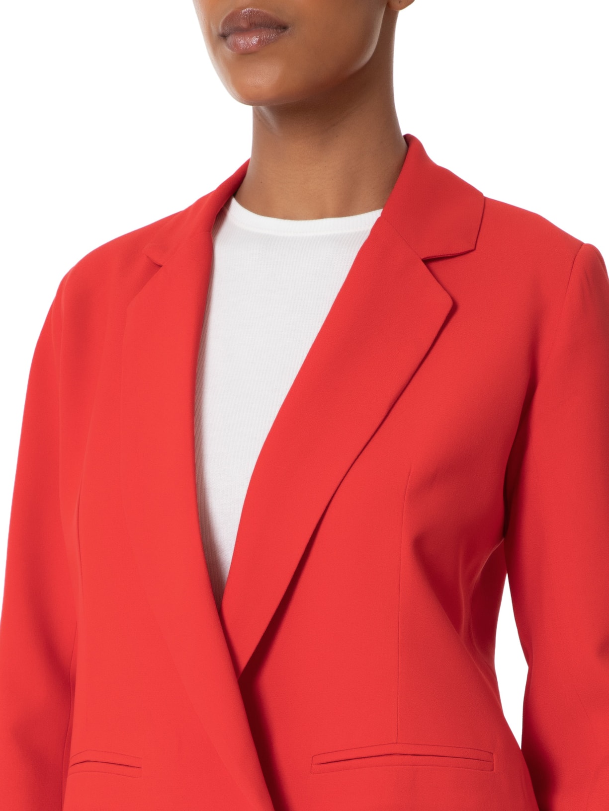 Blazer Feminino Alongando Em Crepe Vermelho '2Essential