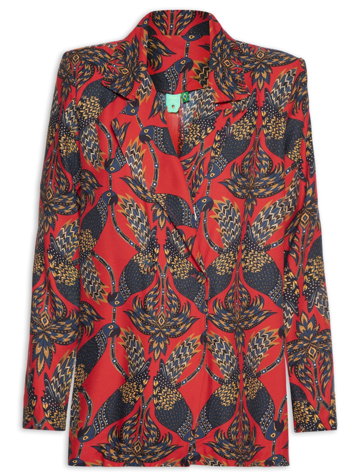 Blazer Feminino Arara Cobogo - Vermelho