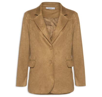 Blazer Feminino Aveludado - Bege