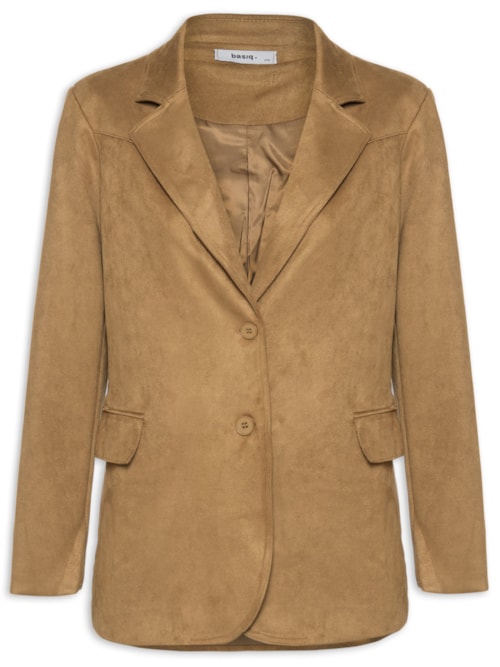 Blazer Feminino Aveludado - Bege