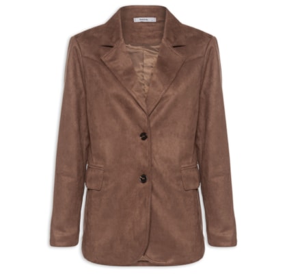 Blazer Feminino Aveludado - Marrom