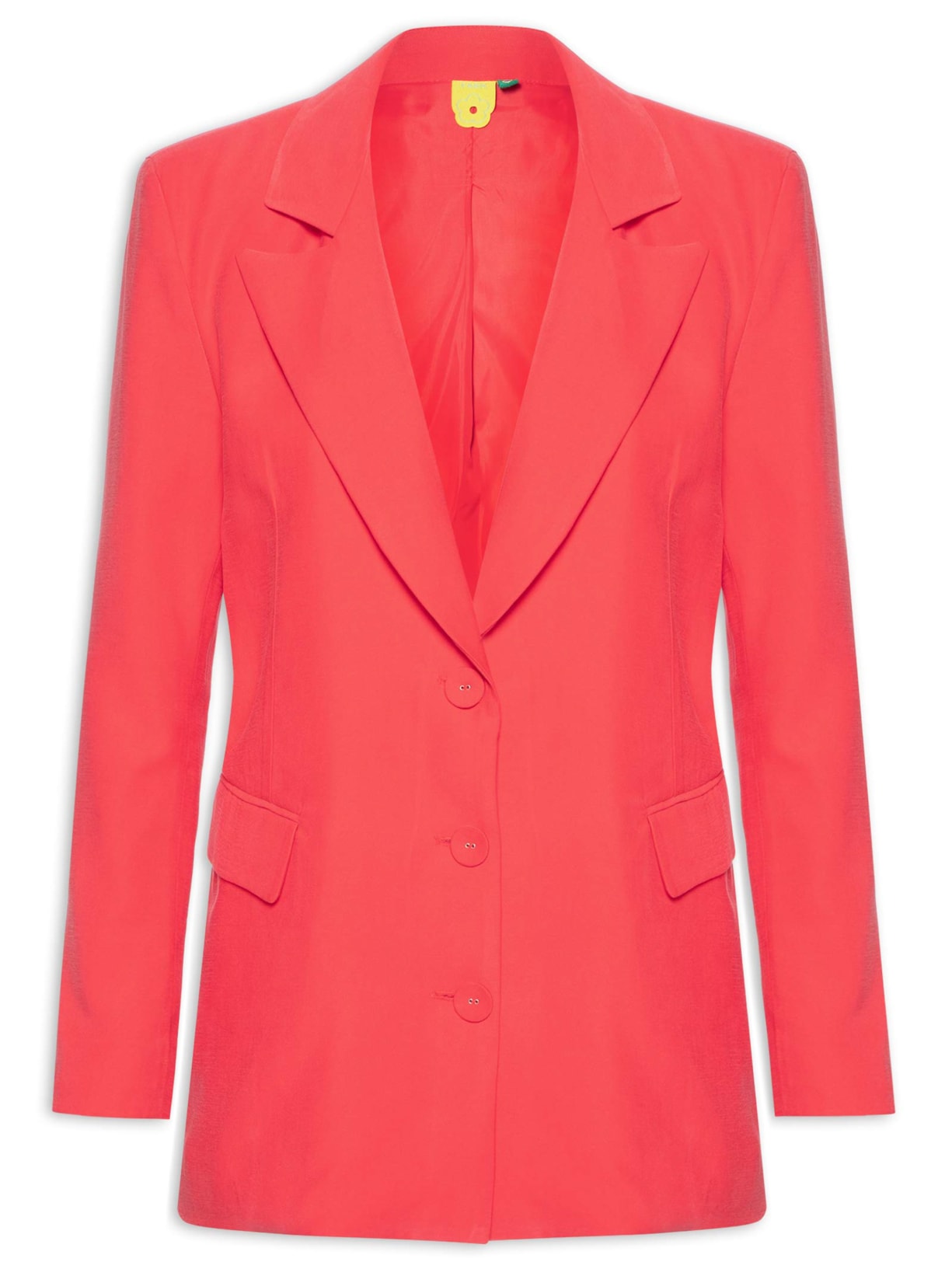 Blazer Feminino Bolso Longo - Vermelho
