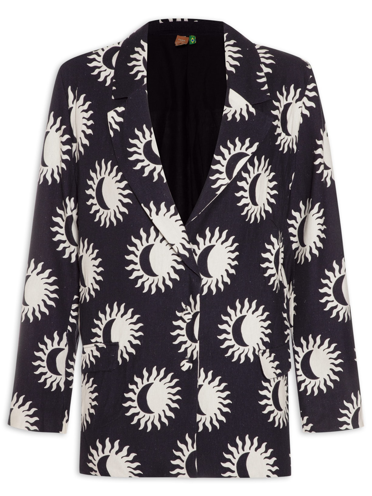 Blazer Feminino Bolso Maré De Sol - Preto