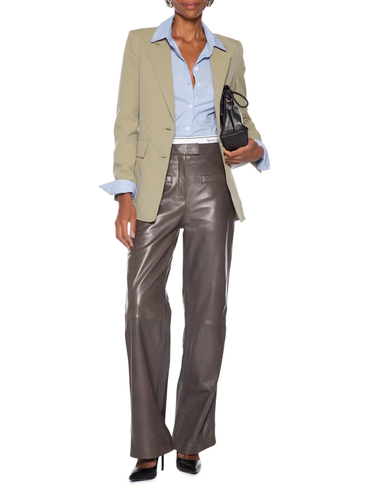 Blazer Feminino Bolsos Kaki Verde Animale