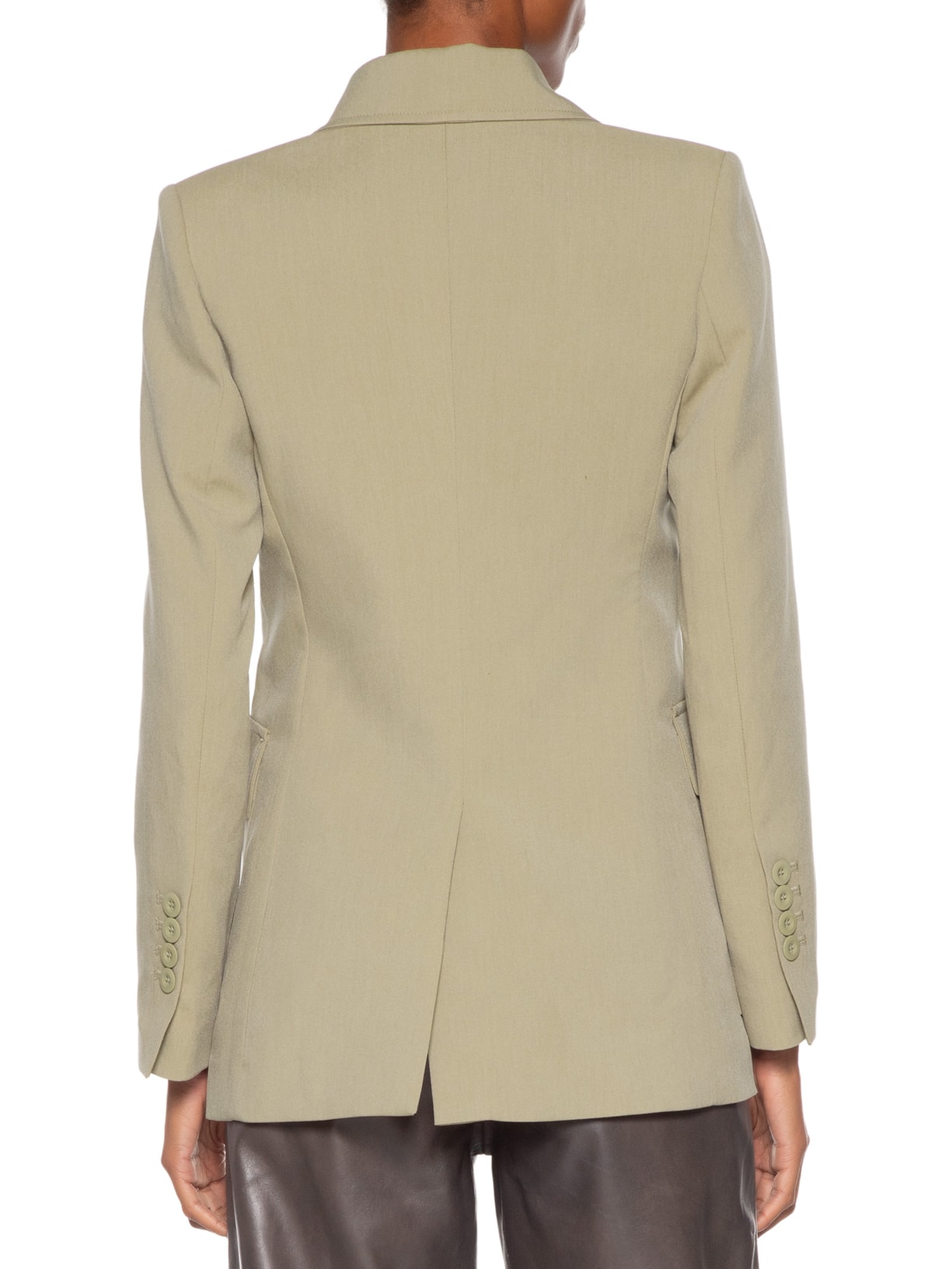 Blazer Feminino Bolsos Kaki Verde Animale