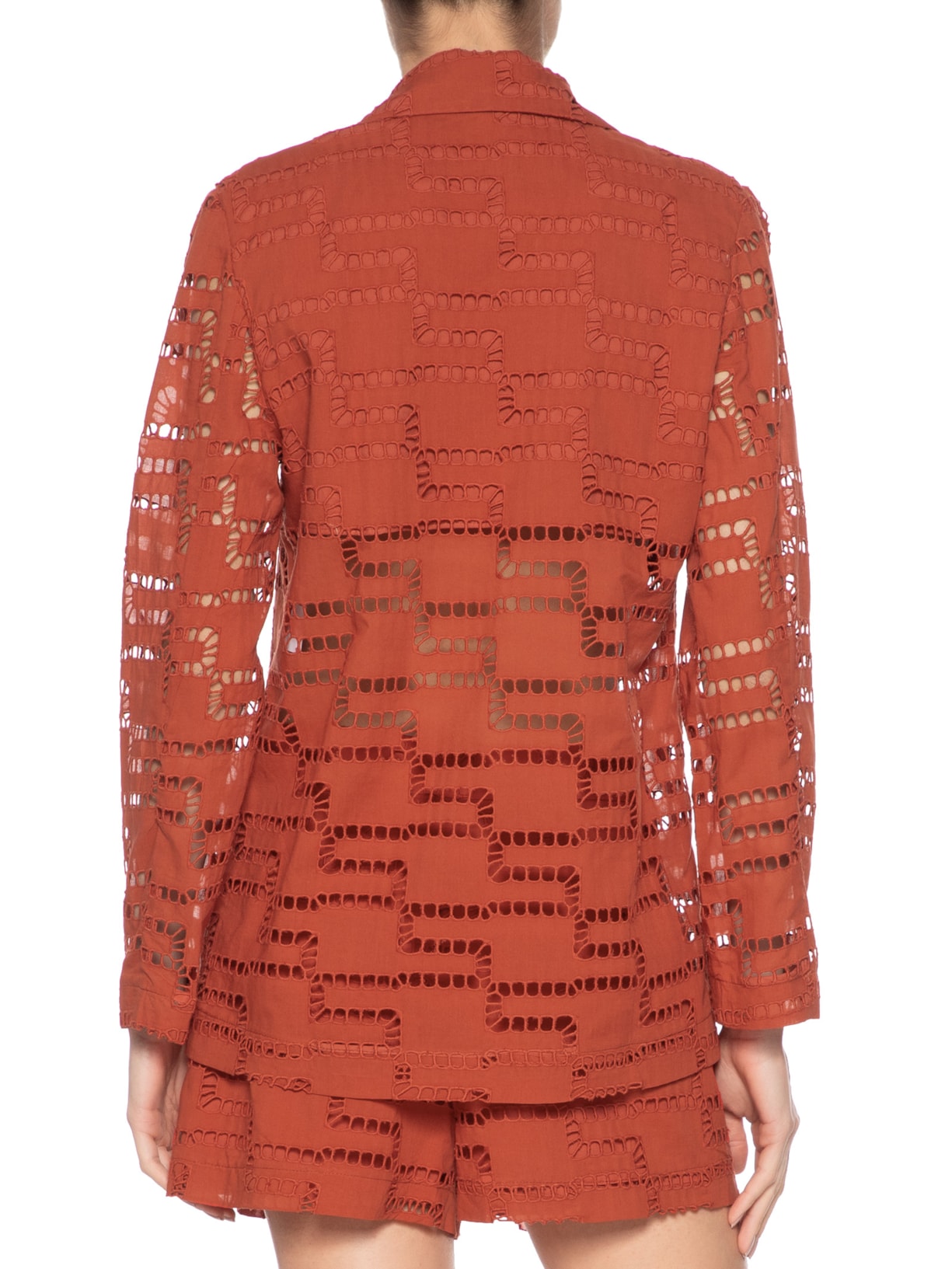 Blazer Feminino Bordado Voil Vermelho Animale