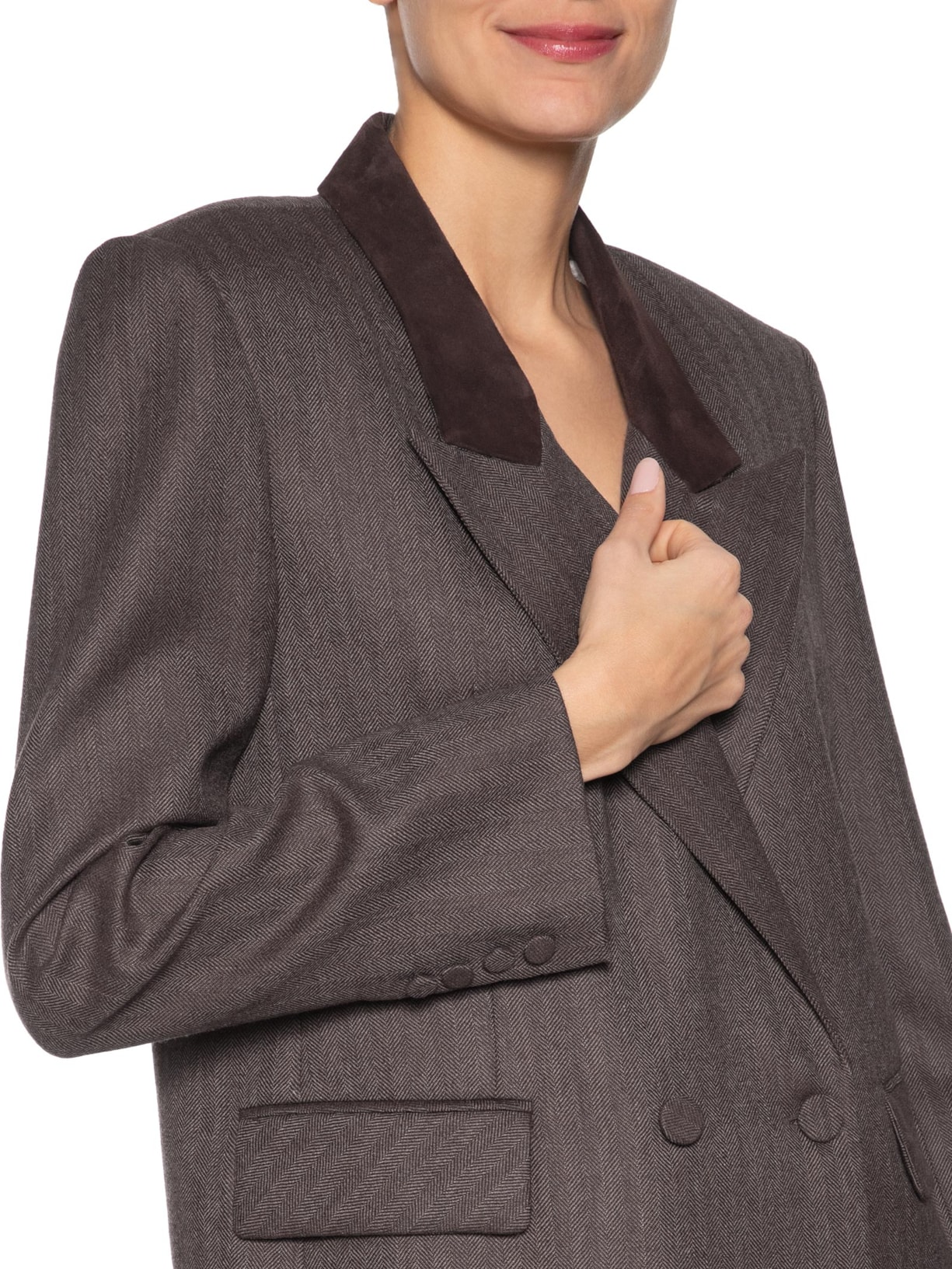  Blazer Feminino Carmella Marrom Carol Bassi