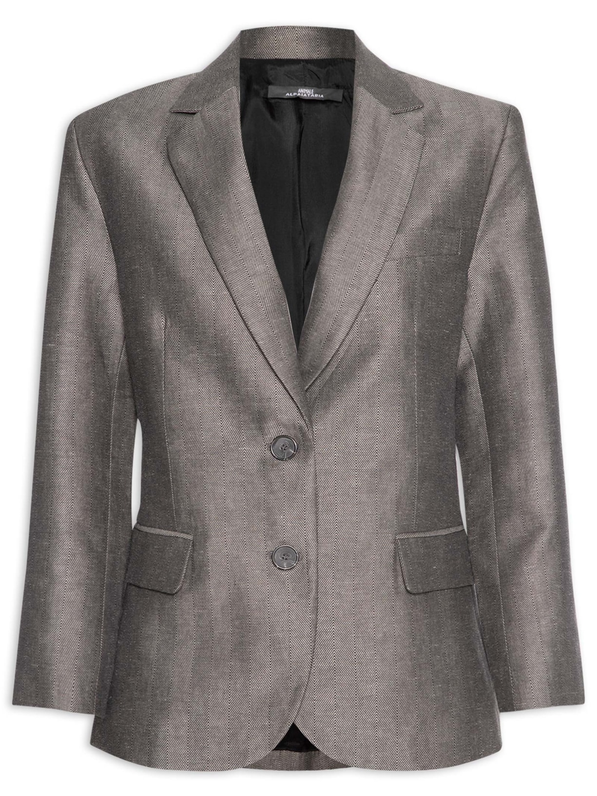 Blazer Feminino Chevron Cinza Animale