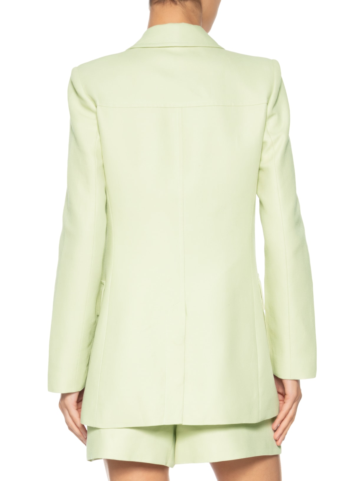 Blazer Feminino Com Bolsos Algodão Com Linho Verde Animale