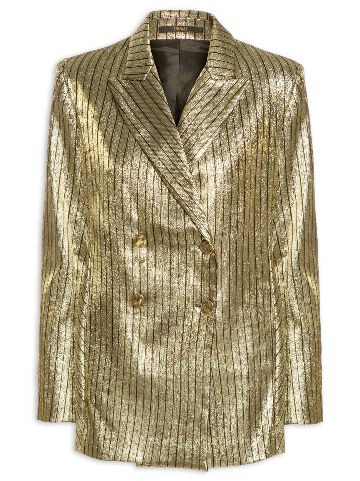 Blazer Feminino Com Botões Frontais - Dourado