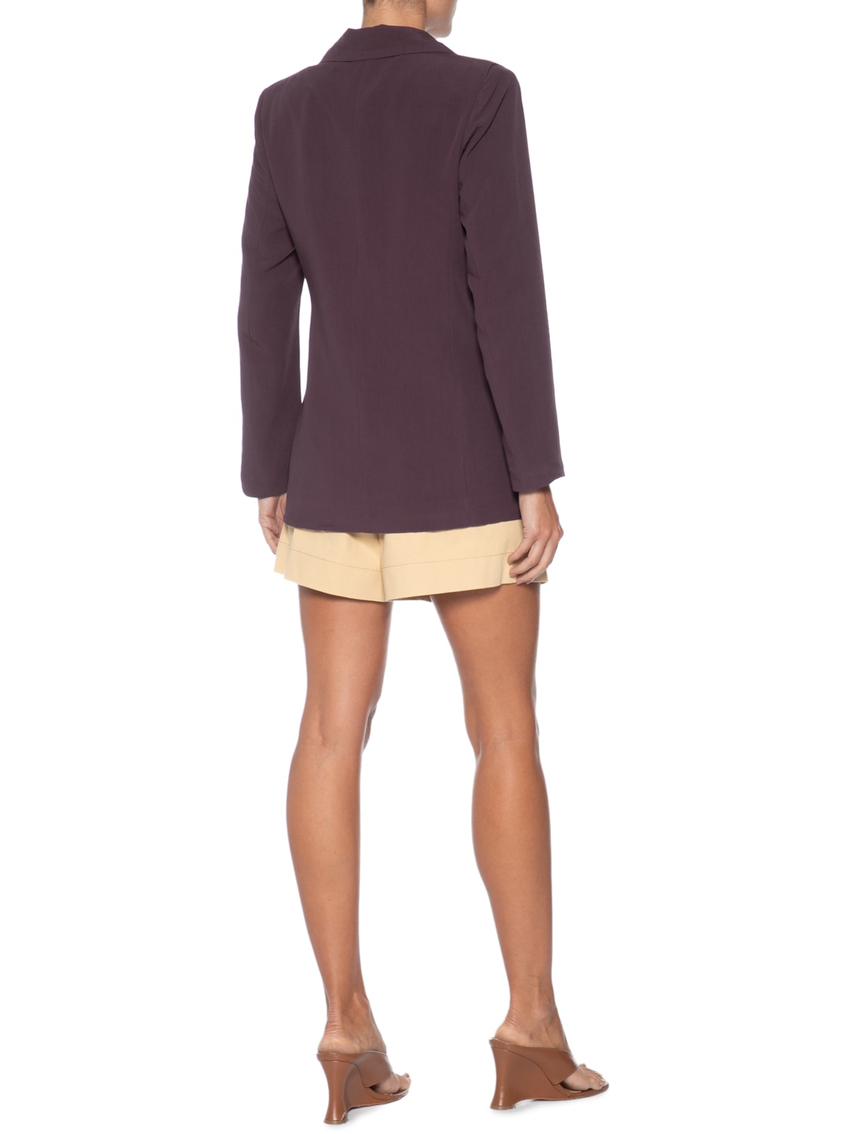 Blazer Feminino Com Fecho Em Amarração Vermelho Market 33