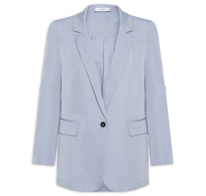 Blazer Feminino Com Martingale - Azul