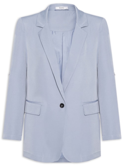 Blazer Feminino Com Martingale - Azul