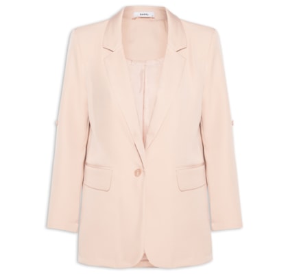 Blazer Feminino Com Martingale - Bege