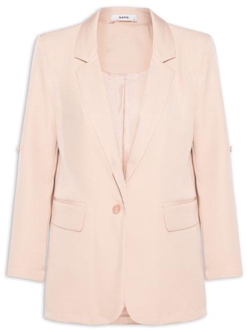 Blazer Feminino Com Martingale - Bege