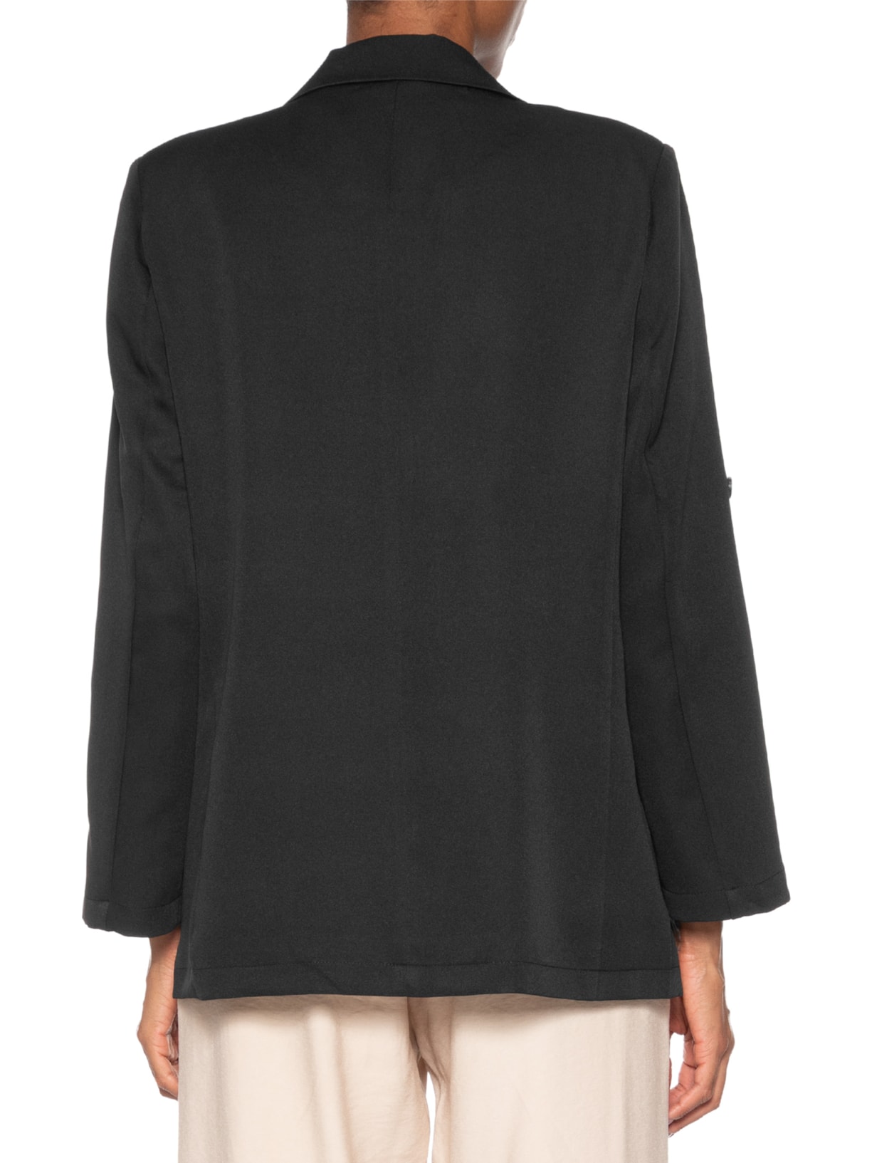 Blazer Feminino Com Martingale Preto Basiq