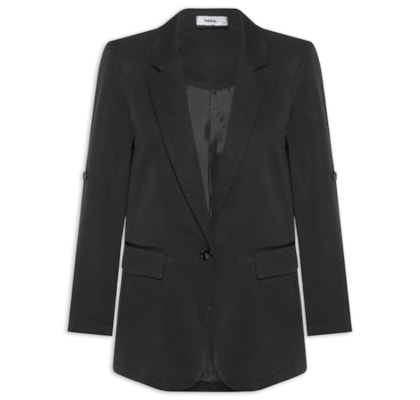 Blazer Feminino Com Martingale - Preto