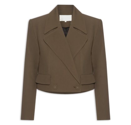 Blazer Feminino Crepe Envelope Eliza - Marrom