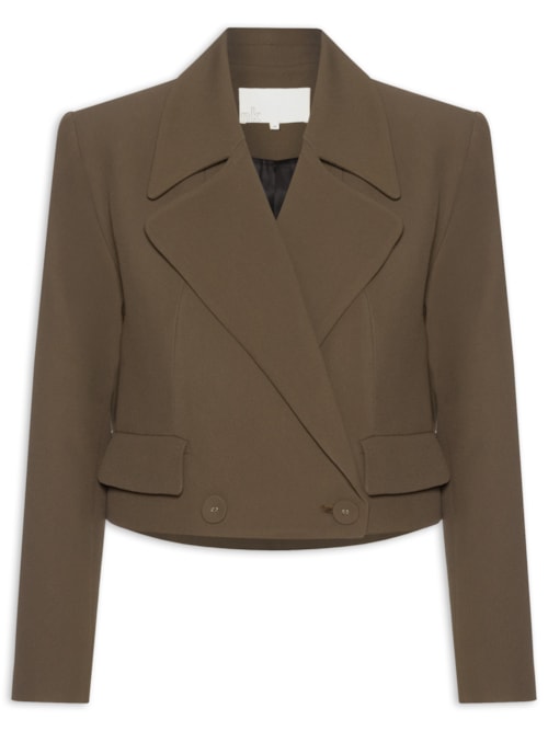 Blazer Feminino Crepe Envelope Eliza - Marrom