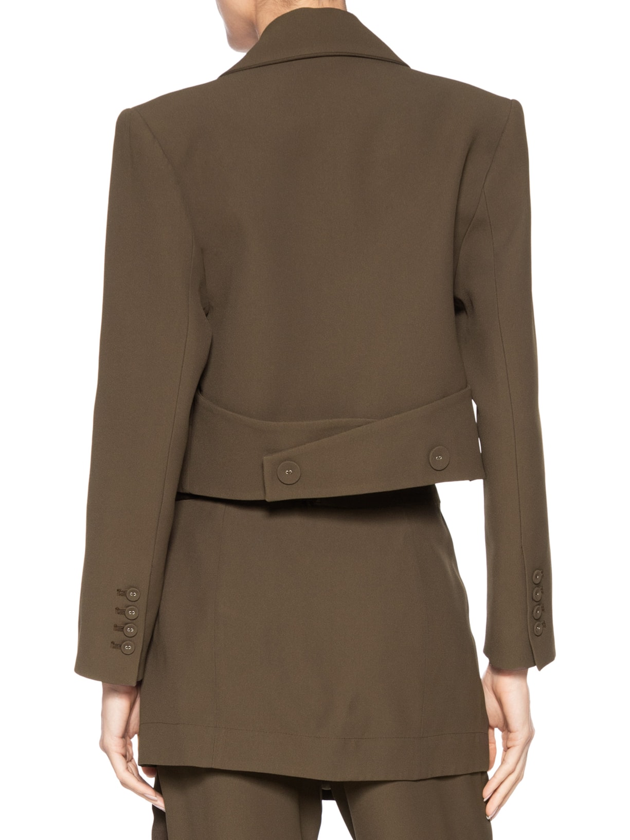 Blazer Feminino Crepe Envelope Eliza Marrom Nk