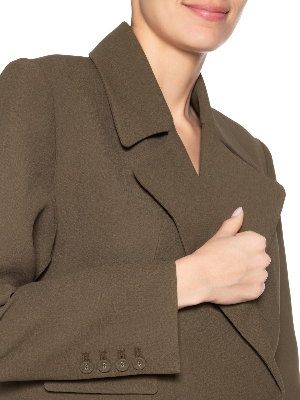 Blazer Feminino Crepe Envelope Eliza Marrom Nk