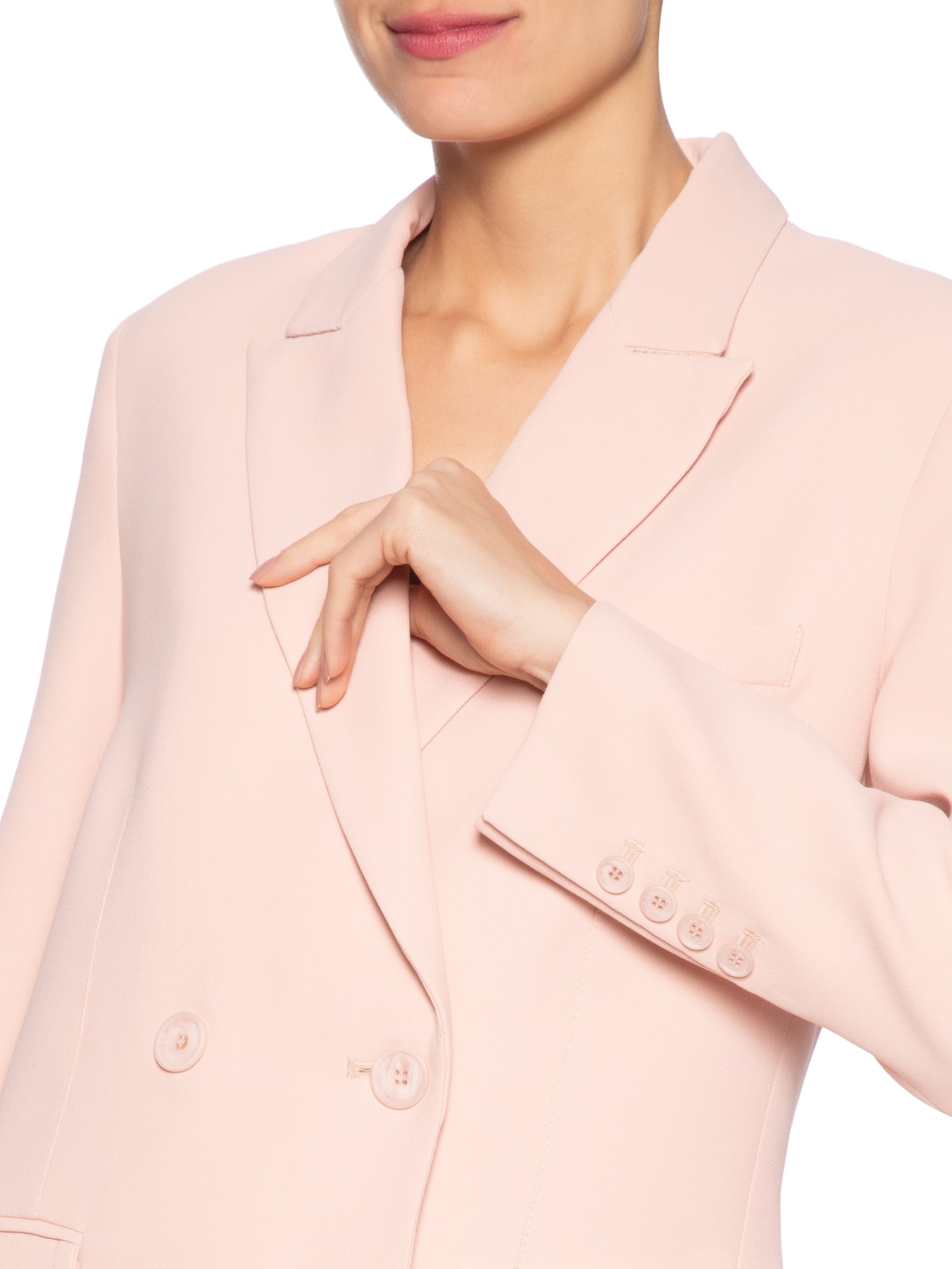 Blazer Feminino Crepe Rosa Animale