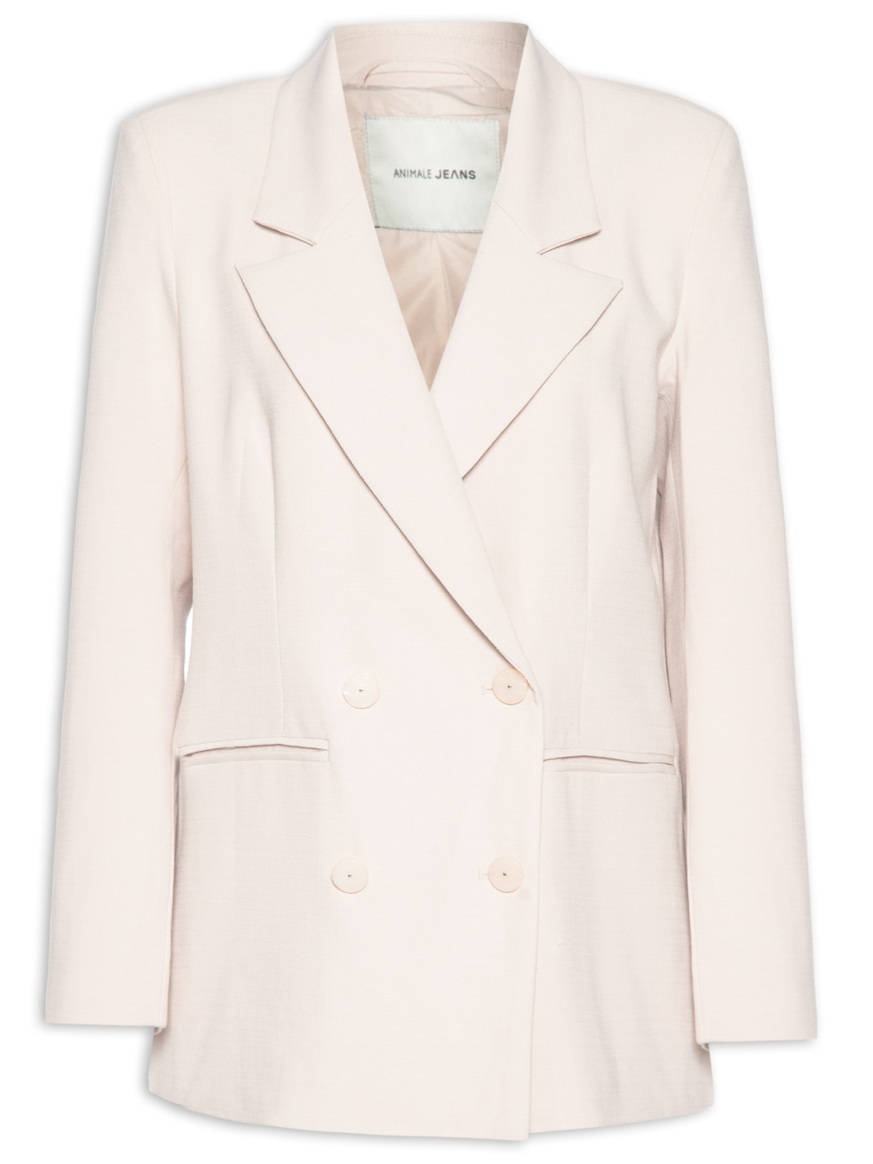 Blazer Feminino De Alfaiataria Alongado - Bege