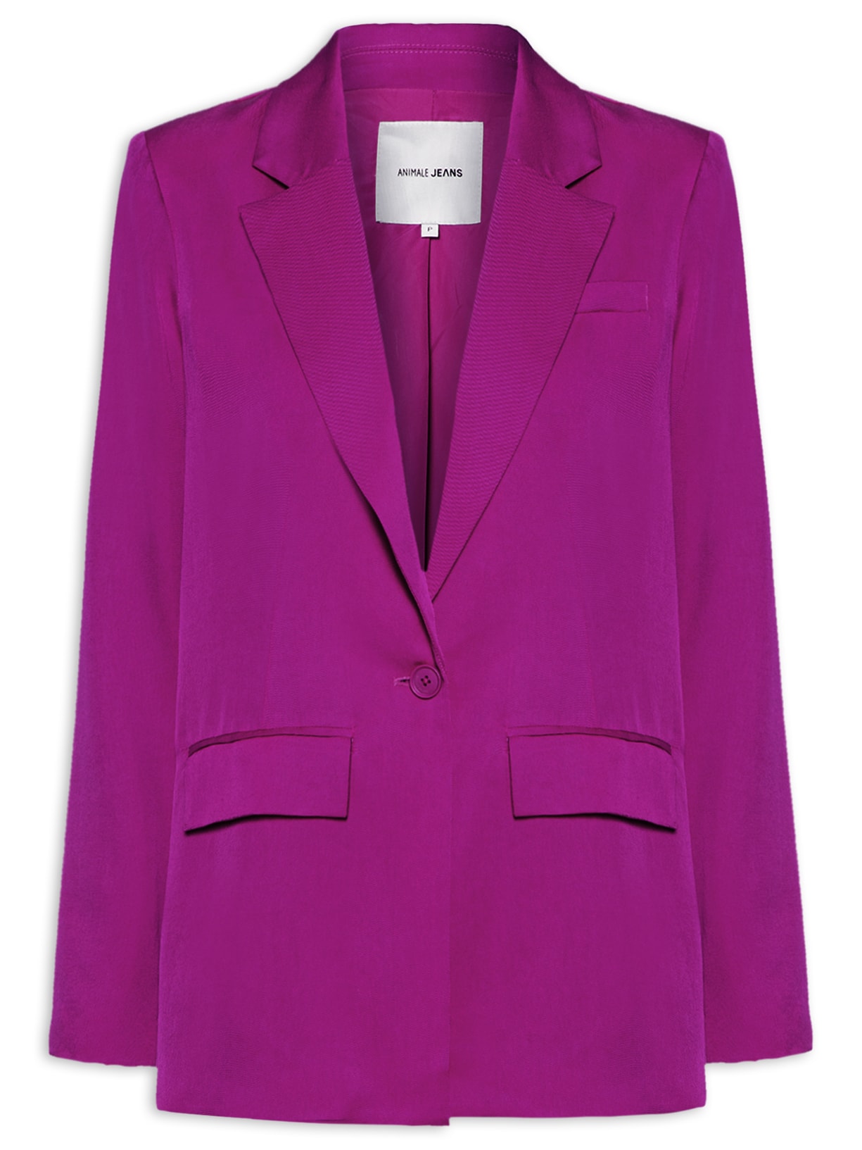 Blazer Feminino De Alfaiataria Tencel Alongado - Rosa