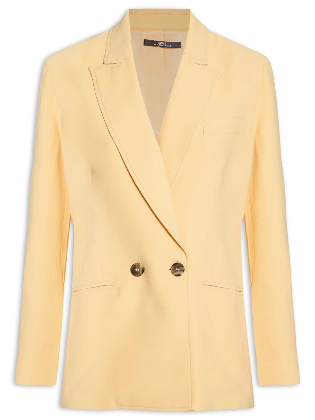 Blazer Feminino De Crepe Amplo - Amarelo