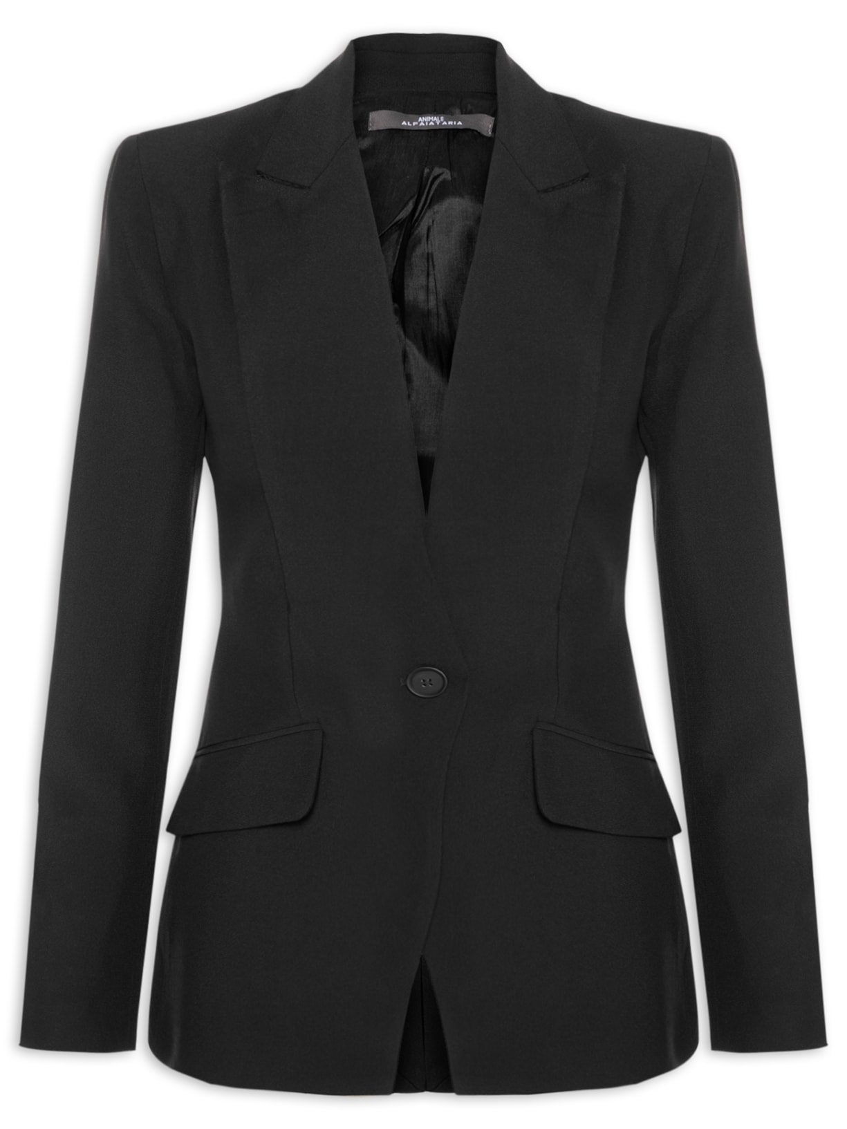 Blazer Feminino De Crepe - Preto