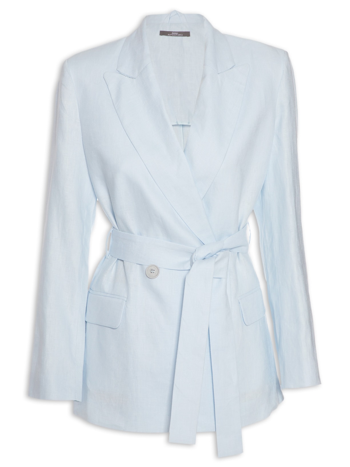 Blazer Feminino De Linho Oversized - Azul