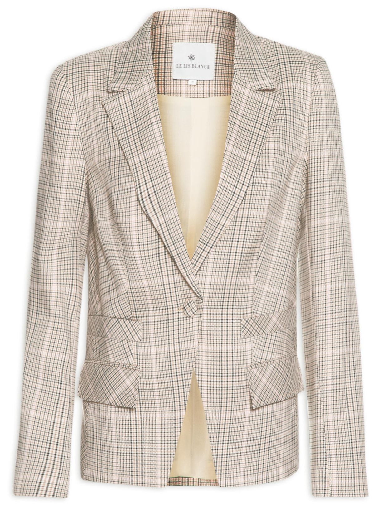 Blazer Feminino Detalhe Botão Stefanie - Cinza
