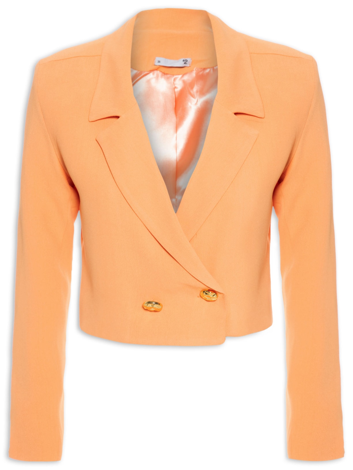 Blazer Feminino Em Crepe - Laranja