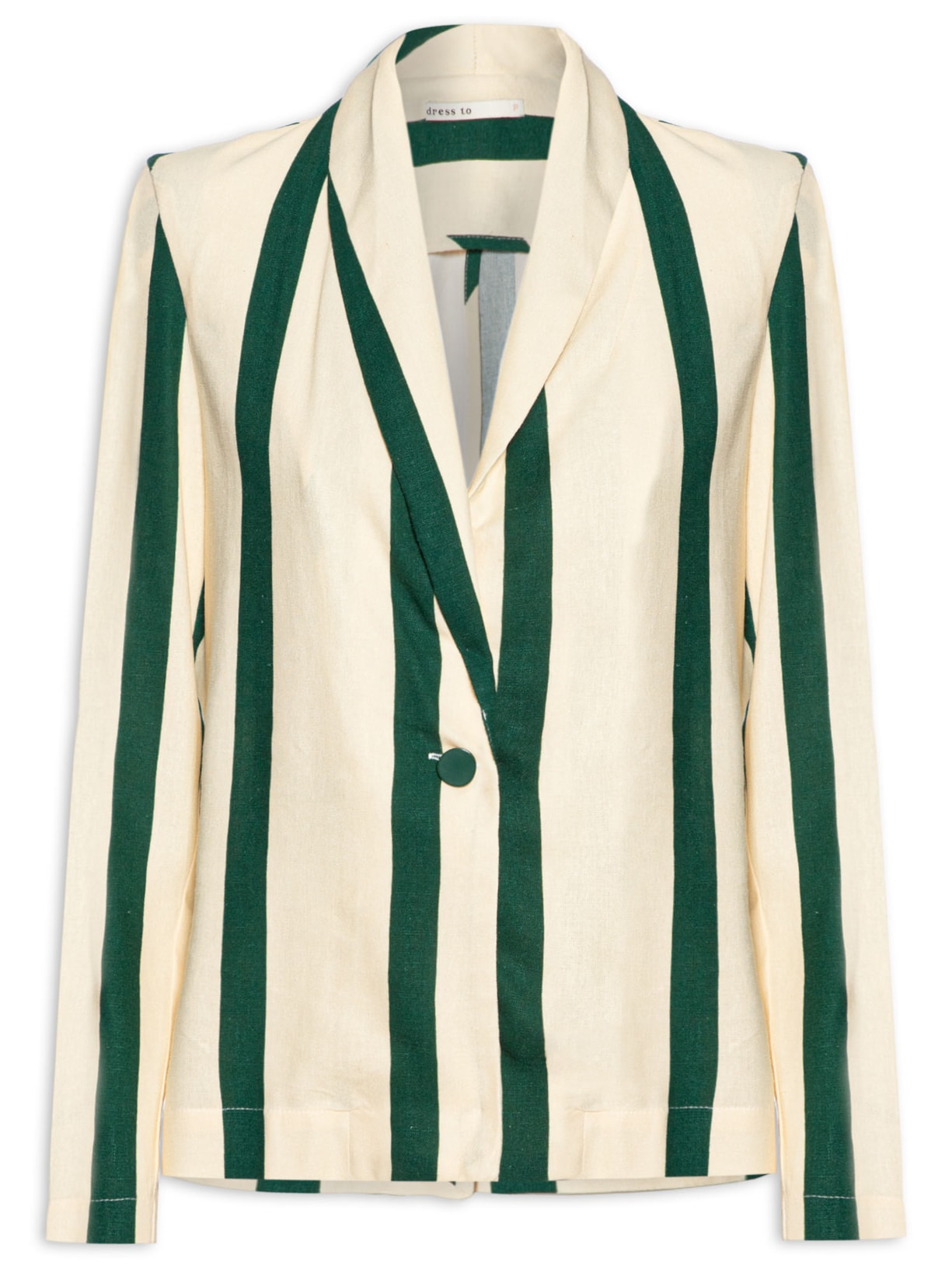 Blazer Feminino Estampa Costa - Verde